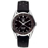 Tag Heuer Carrera Twin-Time Black Dial Men's Watch WV2115-FC6182